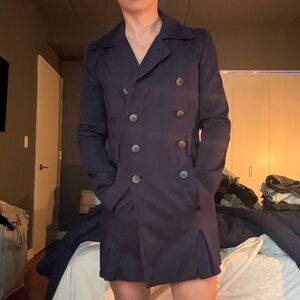 Timo Weiland Men's Navy Trench Coat